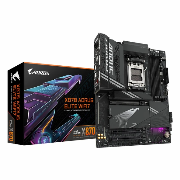 Gigabyte X870 Aorus Elite WiFi7 DDR5 (8200MHz)OC M.2 HDMI/USB-C PCIe 5.0 AM5 ATX Anakart ürün görseli 1