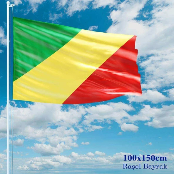 Kongo Bayrağı - 100x150 cm (1 metre x 1,5 metre) - Raşel Kumaş ürün görseli 1
