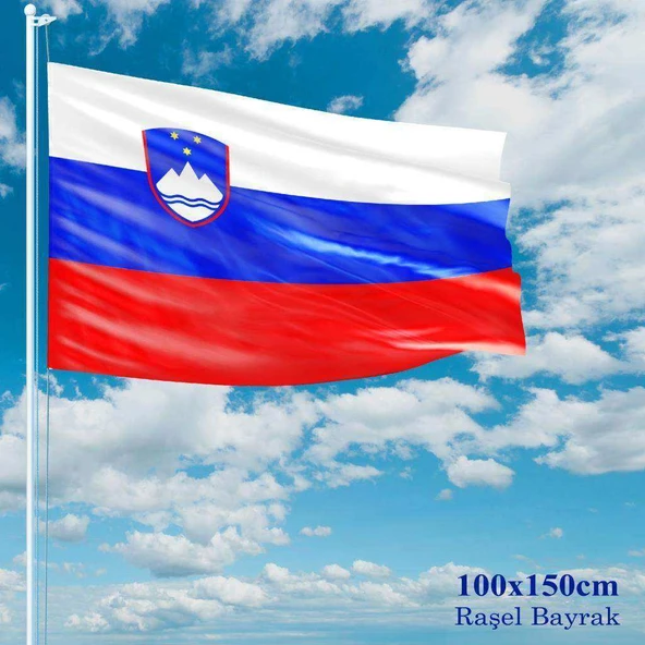 Slovenya Bayrağı - 100x150 cm (1 metre x 1,5 metre) - Raşel Kumaş ürün görseli 1