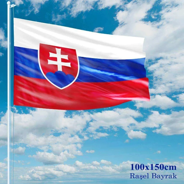 Slovakya Bayrağı - 100x150 cm (1 metre x 1,5 metre) - Raşel Kumaş ürün görseli 1