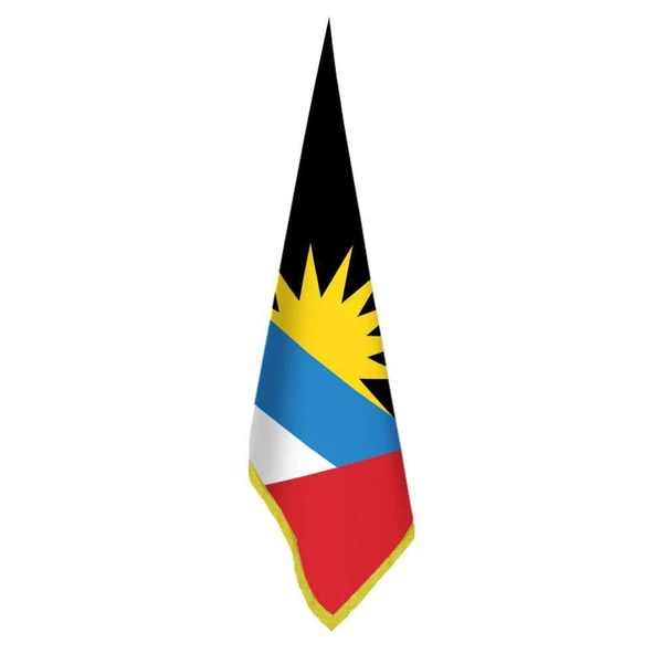 Antigua ve Barbuda Bayrağı -Ofis -Makam-Toplantı Odaları - Saçaklı Makam Bayrağı ürün görseli 1