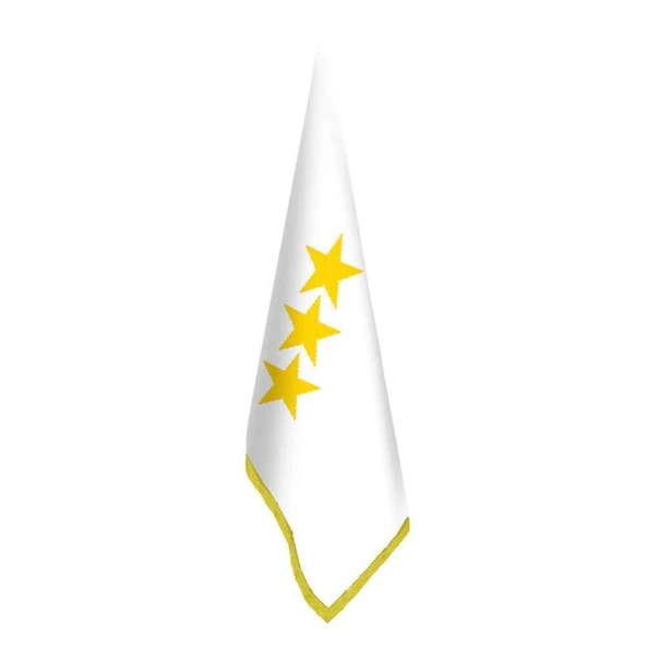 Ak Hun İmp. Bayrağı-(17 Türk Devletleri) -Ofis -Makam-Toplantı Odaları - Saçaklı Makam Bayrağı ürün görseli 1