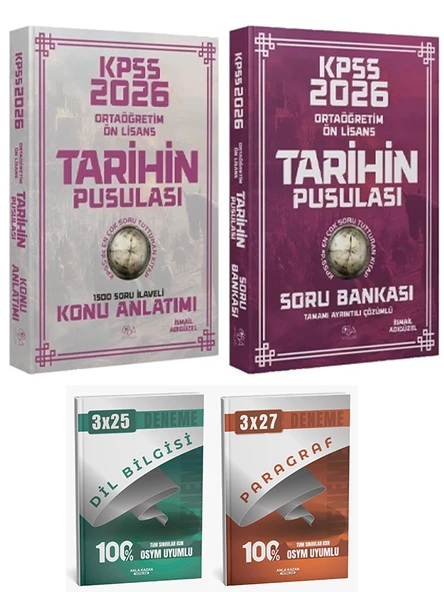 CBA + Anla Kazan 2026 KPSS Lise Ortaöğretim Ön Lisans Tarihin Pusulası Konu + Soru Bankası 4 lü Set ürün görseli 1