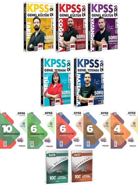 Yargı + Marka 2026 KPSS GY GK Lisans Tüm Dersler Soru + Deneme + Anla Kazan Deneme 12 li Set ürün görseli 1