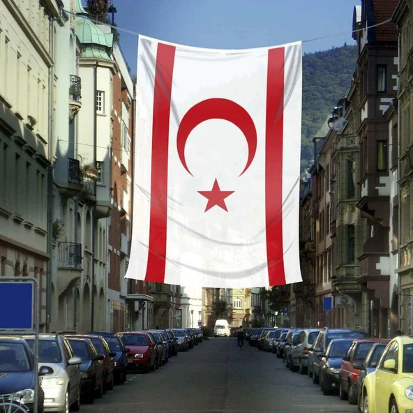 Kuzey Kıbrıs Türk Cumhuriyeti Bayrağı - 400x600 cm ürün görseli 1