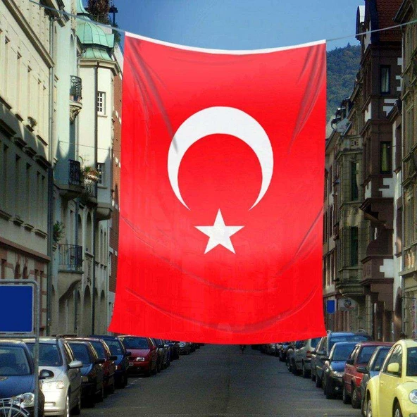 Ay Yıldız - TC - Türkiye Bayrağı -Raşel Kumaş Bayrak 600 cm. x 900 cm -6x9 metre ürün görseli 1