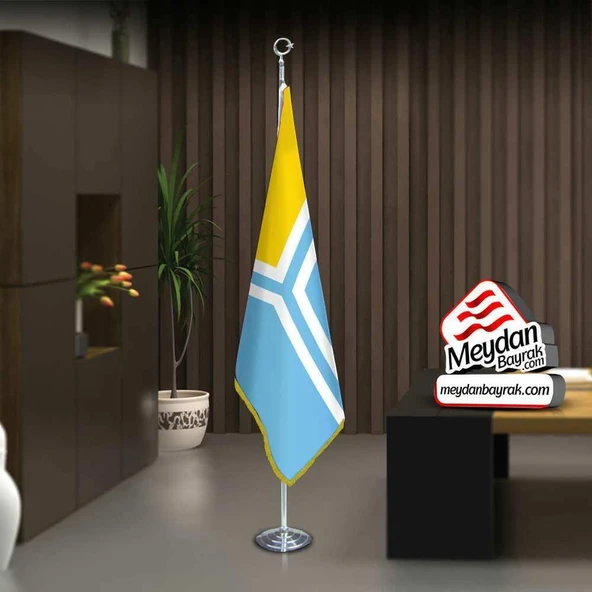 Tuva -Tıva Cumhuriyeti Bayrak -Ofis -Makam-Toplantı Odaları -Direkli -Saçaklı Makam Bayrağı ürün görseli 1