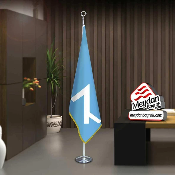 Afşar Boyu Cumhuriyeti Bayrak -Ofis -Makam-Toplantı Odaları -Direkli -Saçaklı Makam Bayrağı ürün görseli 1