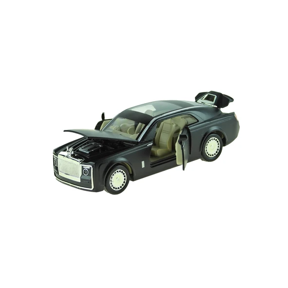 Oyuncak Metal Araba Çek Bırak Işıklı Sesli Phantom 13 cm Siyah ürün görseli 1