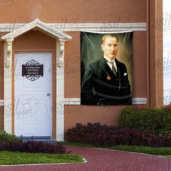 Şık Takım Elbiseli Sivil Gazi Mustafa Kemal Atatürk - Poster Bayrak 100x150 cm ürün görseli 1