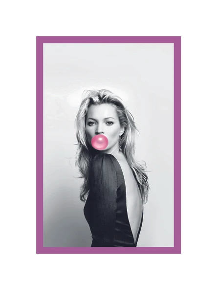 Kate Moss Vintage Siyah Beyaz Fotoğraf  Dekoratif Hediye Not Kartı ve Kartpostal  10x15 cm ürün görseli 1