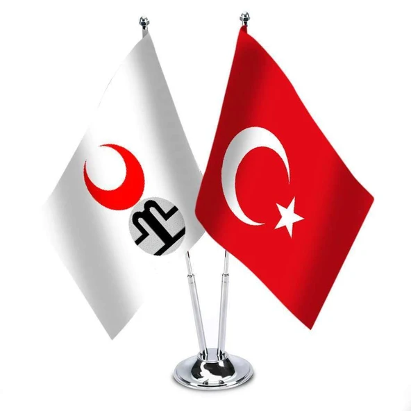 Altın Ordu Devleti ve Türkiye-Saten Masa Bayrağı ürün görseli 1