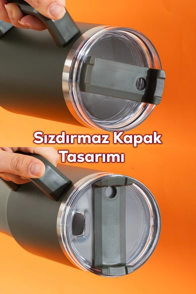 Perotti 17236-3 Colte V2 Paslanmaz Çelik Sporcu Termos Bardak Matara Yeşil 1,2 Lt Yeşil ürün görseli 1