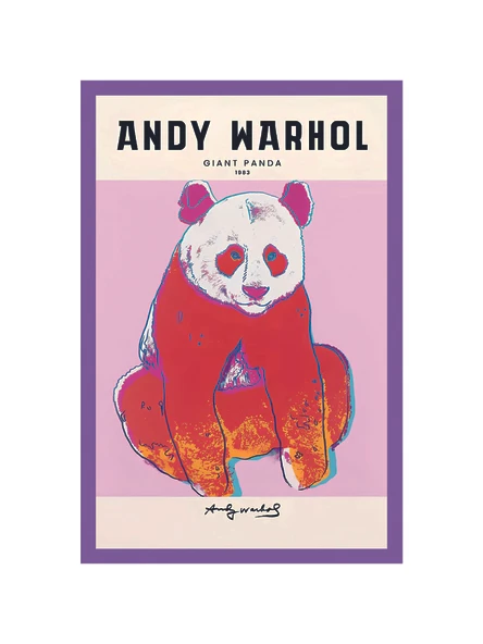 Andy Warhol  Sevimli Panda Tasarımlı Pop Art Dekoratif Hediye Not Kartı & Kartpostal  10x15 cm ürün görseli 1