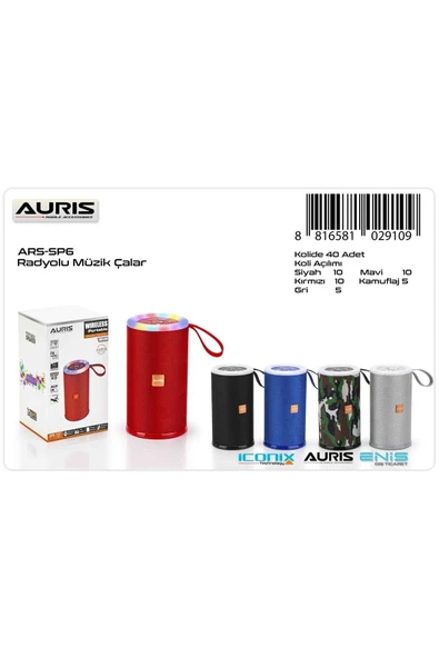 Auris Ars-sp6 Bluetooth Hoparlör ürün görseli 1