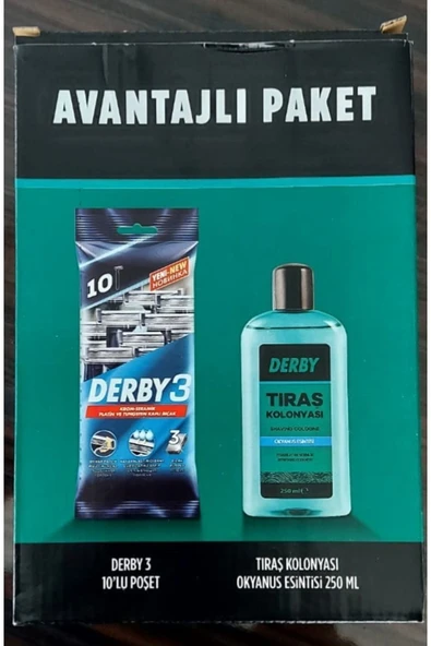 Marka DERBY AVANTAJLI PAKET (KOLONYA+DERBY-3 10LU) ürün görseli 1