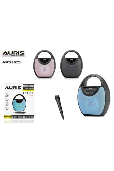 Aurıs K25 Bluetooth Wireless Hoparlör - Karaoke Mikrofonlu Ars-k25 ürün görseli 1