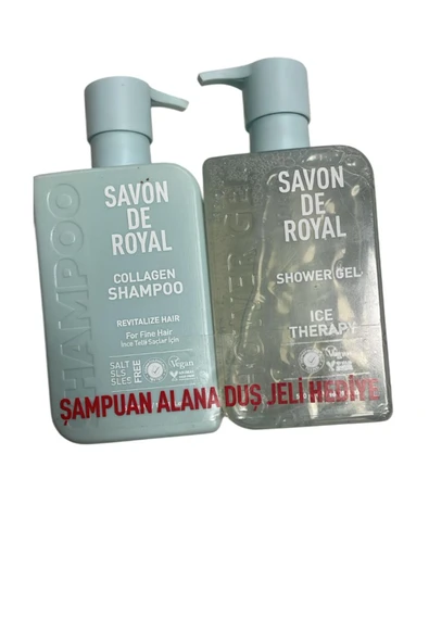 SAVON DE ROYAL ŞAMPUAN DUŞ JELİ HEDİYELİ İNCE TELLİ SAÇLAR İÇİN 2 ADET ürün görseli 1