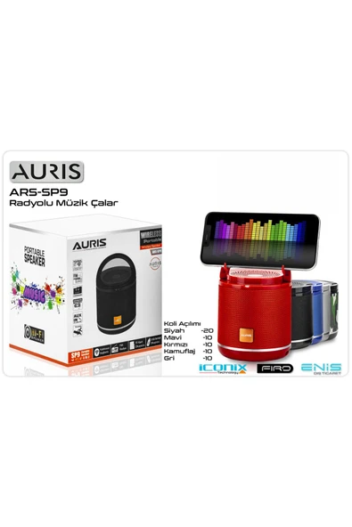 Auris ARS-SP9 Radyolu Bluetooth Hoparlör ürün görseli 1