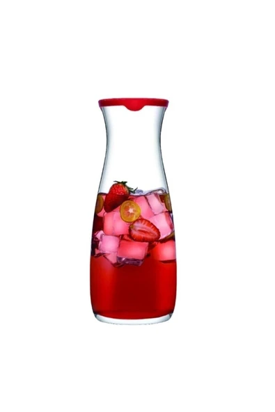 Paşabahçe Amphora Karaf Kırmızı Silikon Kapaklı Sürahi Kavanoz Vazo 1lt (43813) 20356874 ürün görseli 1