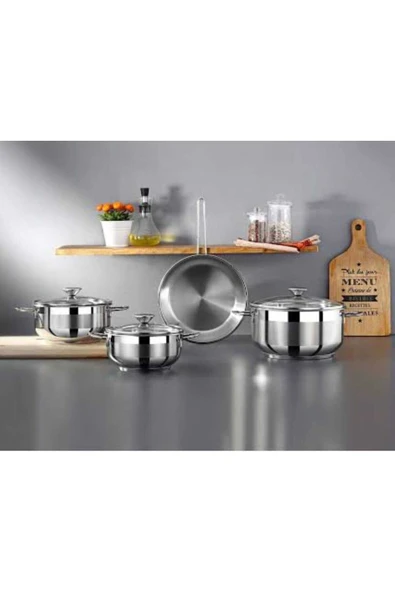 BERLİN 7 PARÇA GLORİA SET 18-20-24 CM TENCERE ürün görseli 1