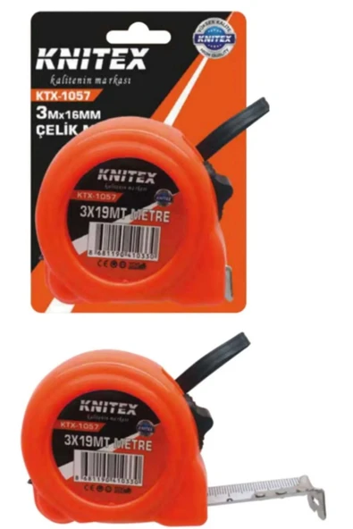 Knitex Metre 2mtx13mm Turuncu Ktx2402 Premıum 3 ADET ürün görseli 1