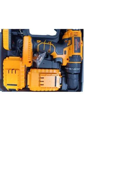 Liber Lieber German XDRİVE Darbeli 88 V 12 Ah Çift Akülü Metal Şanzuman Şarjlı Vidalama Matkap 27 Pcs Set ürün görseli 1