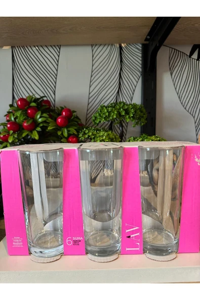 LAV SUMA 6’lı cam bardak seti 190 cc X 2PAKET 12 ADET BARDAK ürün görseli 1