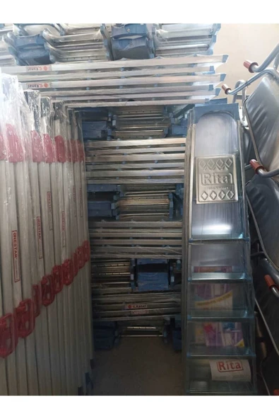 Kanat 5 1 Basamaklı Kanatlı Galvanizli Merdiven - Resim 3