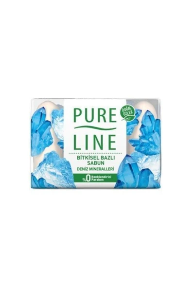 Pure Line Pure Bitkisel Bazlı Sabun Deniz Mineralleri 70 gr 4'lü X 2 PAKET 8 ADET ürün görseli 1