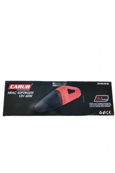 Carub Araç Süpürgesi 12v 60w Çakmaktan Turuncu Ce Belgeli ürün görseli 1