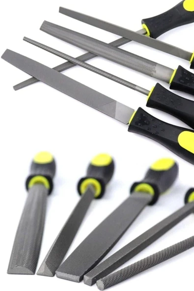 32 Cm Büyük Boy 5 Li Eğe Seti Üçken Kare Oval Set 1410 ürün görseli 1