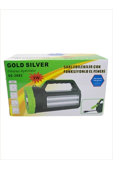 Gold Silver Gs-2682 5w ÇoK Fonksiyonlu Projektor El Feneri ürün görseli 1