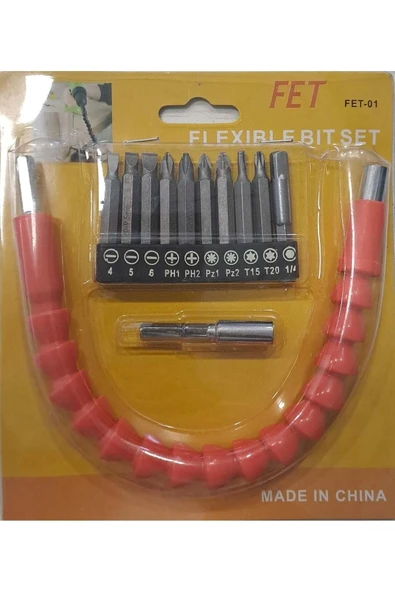 FET ESNEK BITS UÇ SETİ / FLEXİBLE BIT SET 12 PARÇA FET-01 X 2 PAKET ürün görseli 1