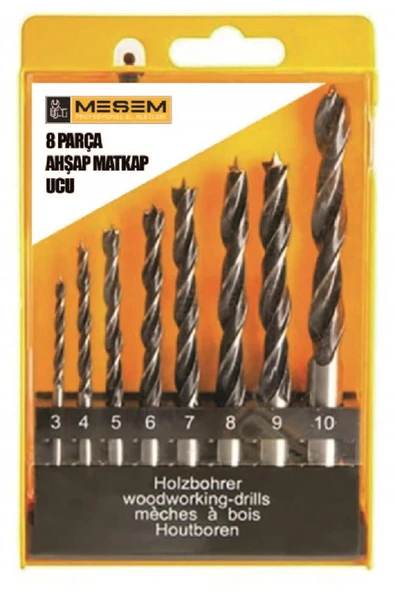 MEŞEM 1437 8 PARÇA AHŞAP UÇ SETİ 2 PAKET ürün görseli 1