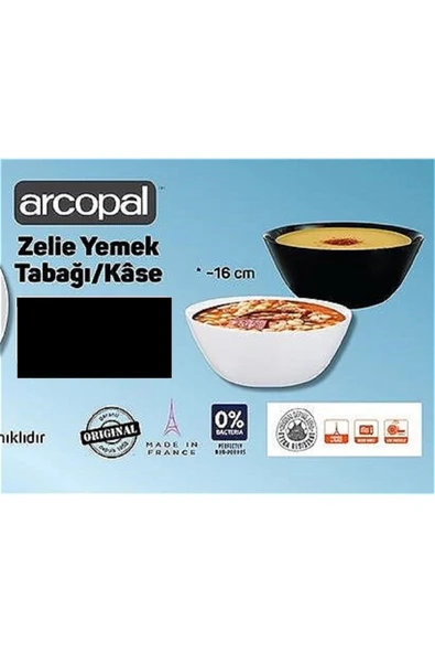 Luminarc Arcopal Zelie Siyah 6 Parça 6 Kişilik 16 cm Çorba Kasesi ürün görseli 1