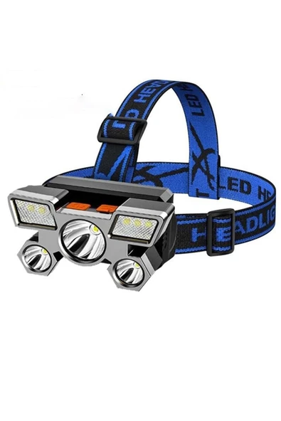 5led Dahili Pil Usb Şarj Edilebilir Kafa Feneri Lambası ürün görseli 1