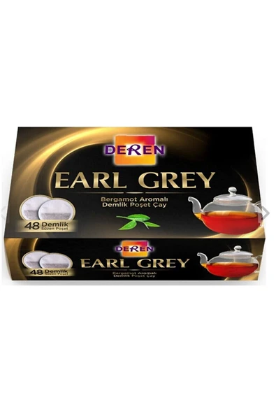 DEREN Earl Grey 48'li Demlik Poşet Çay 3 KUTU ürün görseli 1
