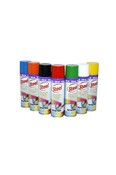 Steel Sprey Boya Siyah 200 Ml 3 ADET ürün görseli 1