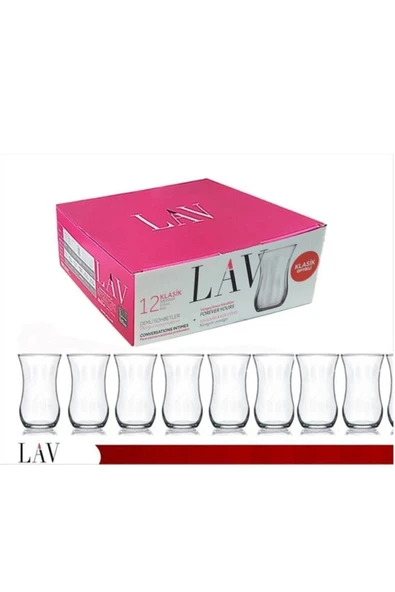 LAV Klasik Çay Bardağı 12'li 30020opt Fma04934 2 PAKET 24 ADET ÇAYBARDAĞI ürün görseli 1