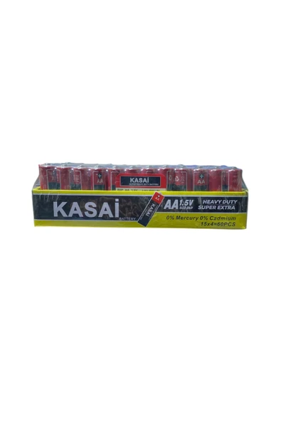 KASAİ AA kalın kalem pil 60 lı Super Extra X 5 PAKET 300 ADET PİL ürün görseli 1