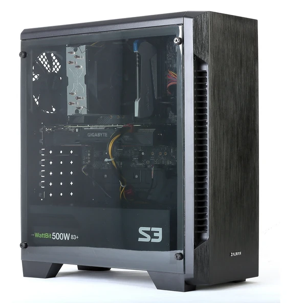 ZALMAN S3 TG ATX Mid Tower Siyah Kasa ürün görseli 1