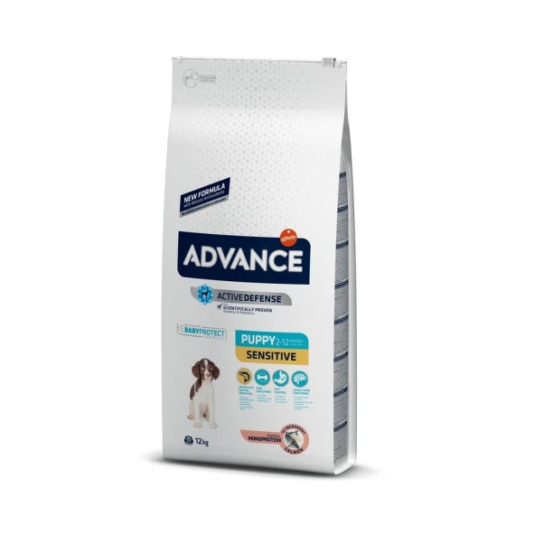 Advance Puppy Sensitive Somonlu Yavru Köpek Maması 12 Kg ürün görseli 1