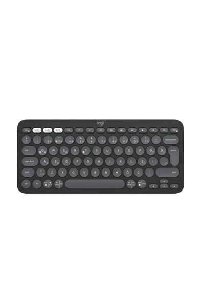 logitech K380s Pebble Keys 2 Çoklu Cihaz Özellikli Bluetooth Türkçe Q Klavye - Siyah 920-011859 ürün görseli 1