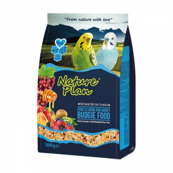 Nature Plan Budgie Meyveli Muhabbet Kuşu Yemi 500g ürün görseli 1
