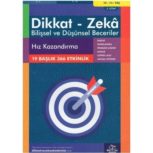 Dikkat Zeka 3.Kitap Hız Kazandırma 10-11 Yaş ürün görseli 1