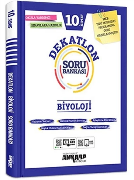 10.Sınıf Biyoloji Dekatlon Soru Bankasi Ankara Yayın ürün görseli 1