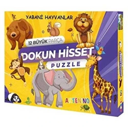 Yabani Hayvanlar Dokun Hisset 12 Parça Puzzle Artenıno ürün görseli 1
