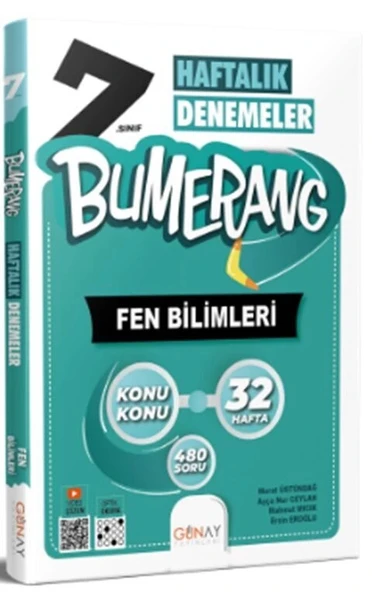 Günay 7.Sınıf Fen Bilimleri 32 Haftalık Denemeler Bumerang 0 ürün görseli 1