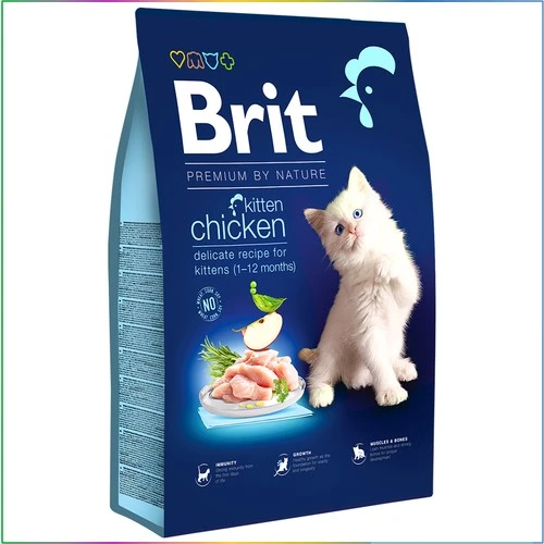 Brit Premium Kitten Tavuk ve Somonlu Yavru Kedi Maması 8 kg ürün görseli 1